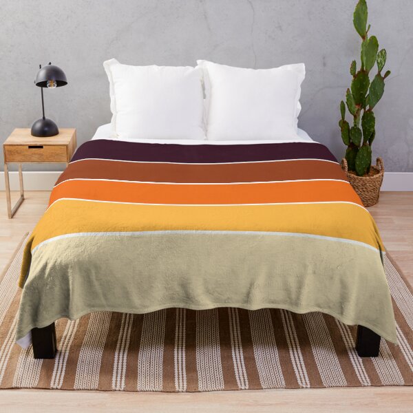 Item preview, German 70s Vintage Retro Stripes in Autumn Colors designed and sold by Deutschic.