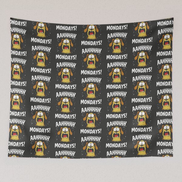 Item preview, Funny AAHHHHH MONDAYS! with Funny Face Dog - I Hate Mondays designed and sold by PurpleLoveStore.