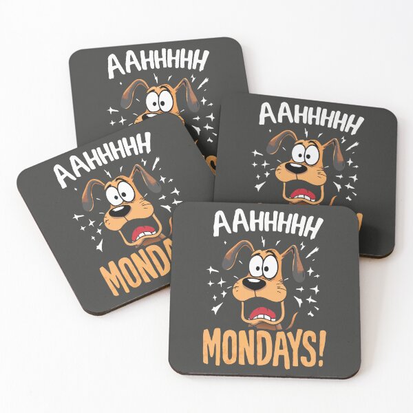 Item preview, Funny AAHHHHH MONDAYS! with Funny Face Dog - I Hate Mondays designed and sold by PurpleLoveStore.