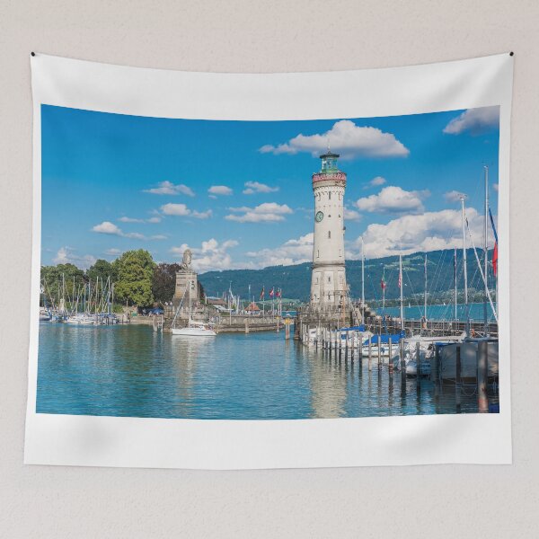Item preview, Lighthouse of Lindau at lake Constance, Bodensee designed and sold by dvoevnore.