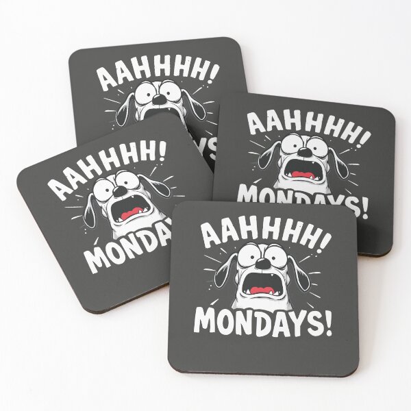 Item preview, Funny AAHHHHH MONDAYS! with Funny Face Dog - I Hate Mondays designed and sold by PurpleLoveStore.
