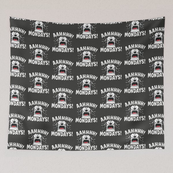 Item preview, Funny AAHHHHH MONDAYS! with Funny Face Dog - I Hate Mondays designed and sold by PurpleLoveStore.