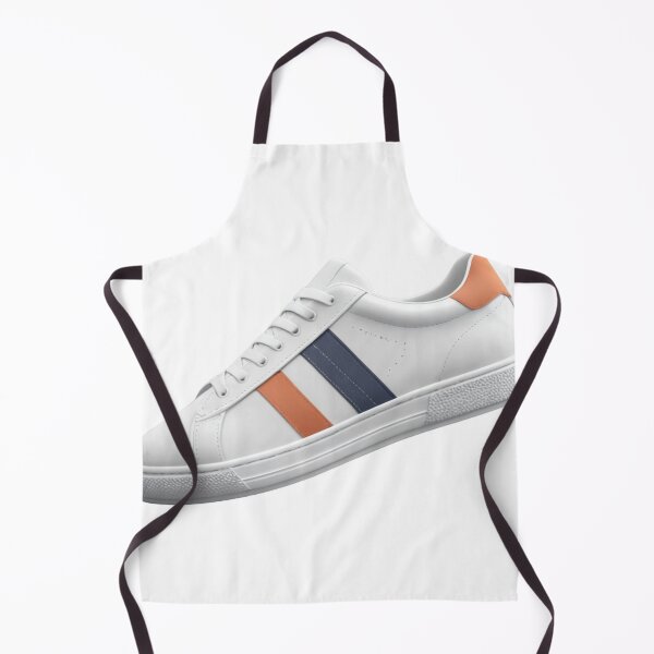 Item preview, "Stylish White Sneakers with Orange and Blue Stripes - Perfect for Casual Wear" designed and sold by PRIME4YOU.