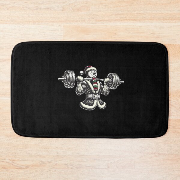 Item preview, Christmas Weightlifting Snowman Fitness designed and sold by LuminOrb.