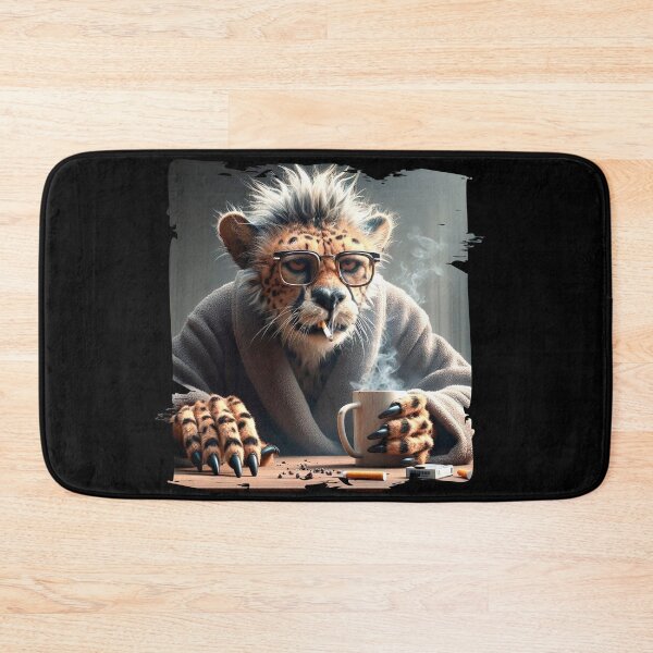 Item preview, Exhausted Tiger in Robe – Morning Coffee Vibes designed and sold by Hungry-Murphy.