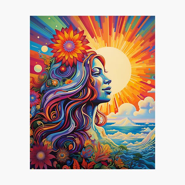 Item preview, Psychedelic Trippy Hippy Colorful Mother Nature Art designed and sold by GrinGalore.