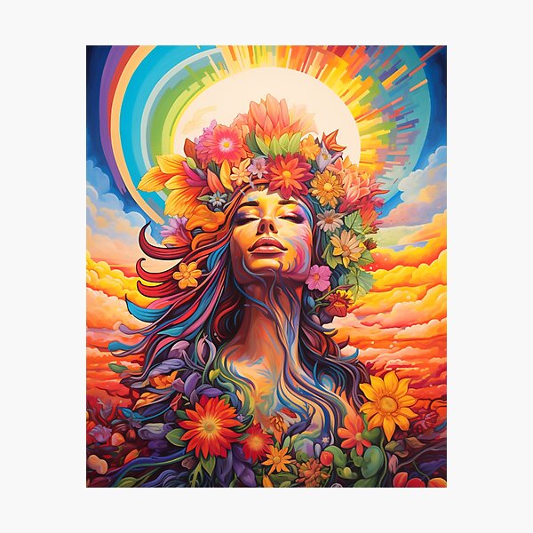 Item preview, Psychedelic Trippy Hippy Colorful Mother Of Nature  designed and sold by GrinGalore.