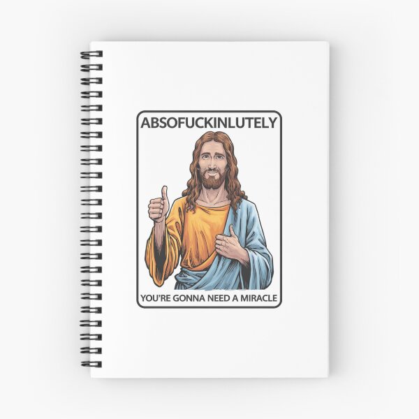 Item preview, Jesus Says, Absofuckinlutely, You Need a Miracle, funnyfits70, Humor, Funny, retro, vintages, funny quotes, animal humor, designed and sold by FunnyFits70.