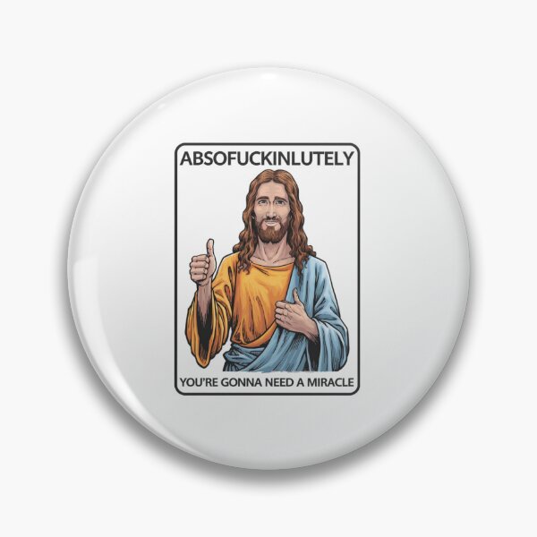 Item preview, Jesus Says, Absofuckinlutely, You Need a Miracle, funnyfits70, Humor, Funny, retro, vintages, funny quotes, animal humor, designed and sold by FunnyFits70.