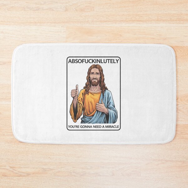 Item preview, Jesus Says, Absofuckinlutely, You Need a Miracle, funnyfits70, Humor, Funny, retro, vintages, funny quotes, animal humor, designed and sold by FunnyFits70.