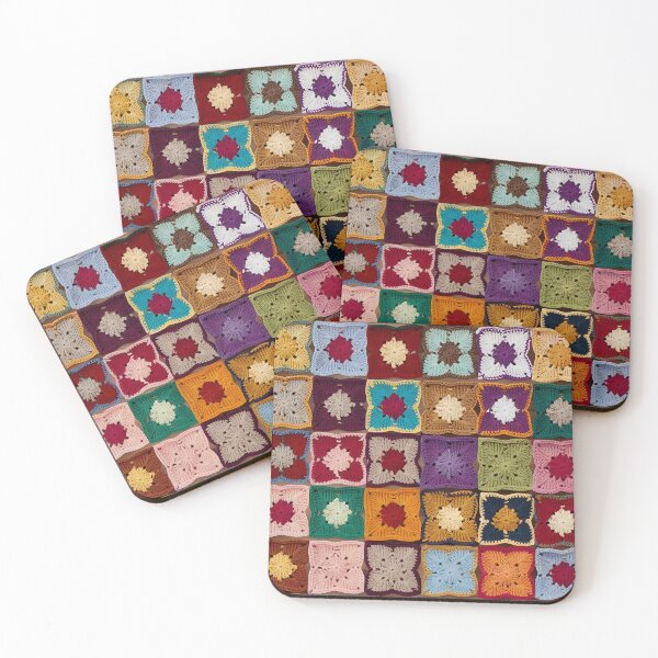 Item preview, knitted background granny square designed and sold by SolArt88.