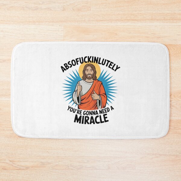 Item preview, Jesus Says, Absofuckinlutely, You Need a Miracle, funnyfits70, Humor, Funny, retro, vintages, funny quotes, animal humor, designed and sold by FunnyFits70.