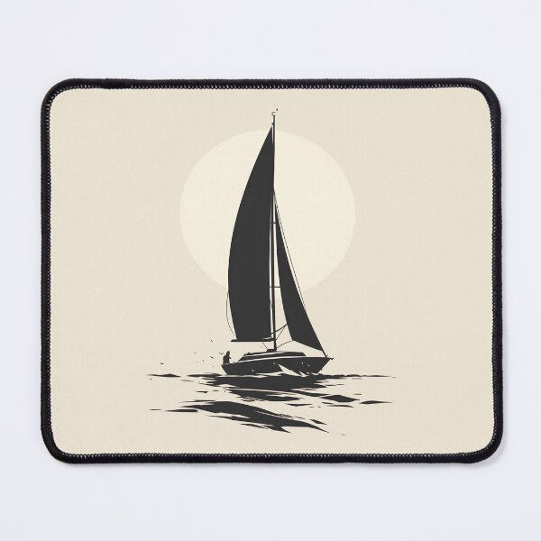 Item preview, Minimalist Sailboat Symbol - Geometric Nautical Design designed and sold by Windy-market.