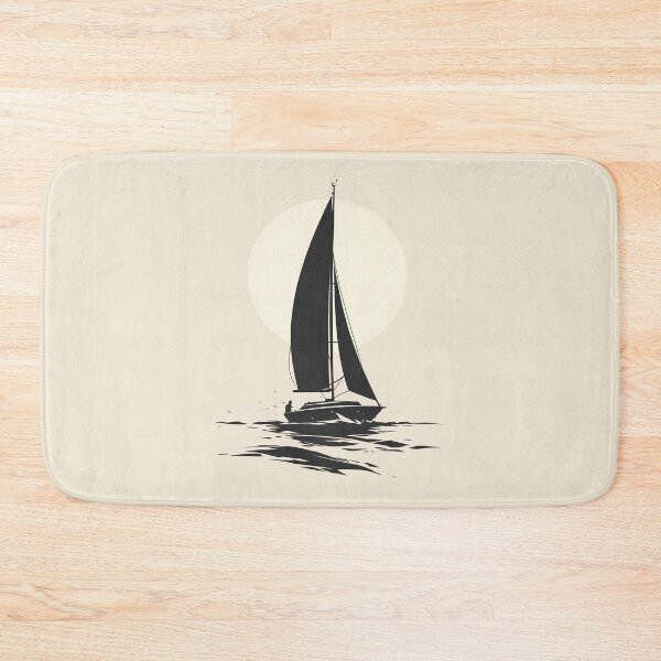 Item preview, Minimalist Sailboat Symbol - Geometric Nautical Design designed and sold by Windy-market.