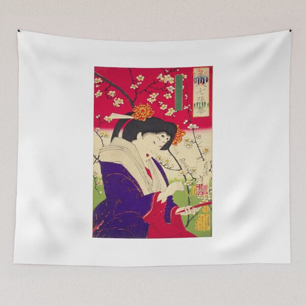 Item preview, Plum Blossom Beauty - Yoshitoshi's Masterpiece (1878) designed and sold by Kina-design.