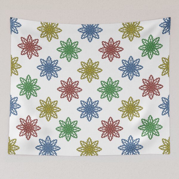 Item preview, Pattern of snowflakes "Inspiration" of different colors designed and sold by Cherevan.