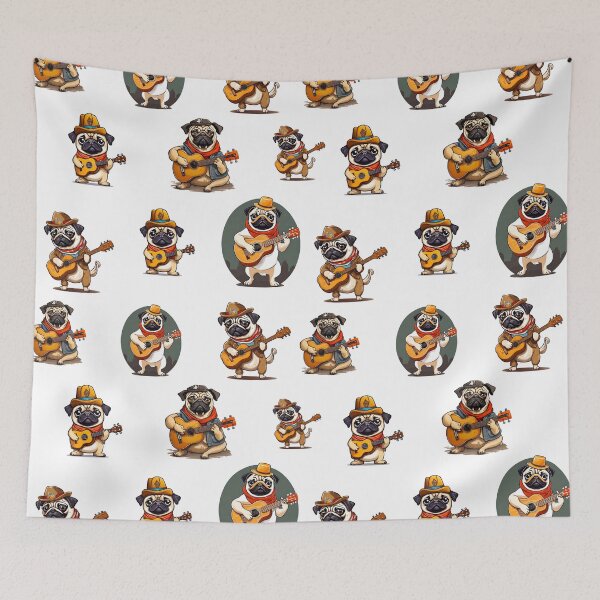 Item preview, Pug in Musical Costume Pattern 2 designed and sold by Tom-Johnson.