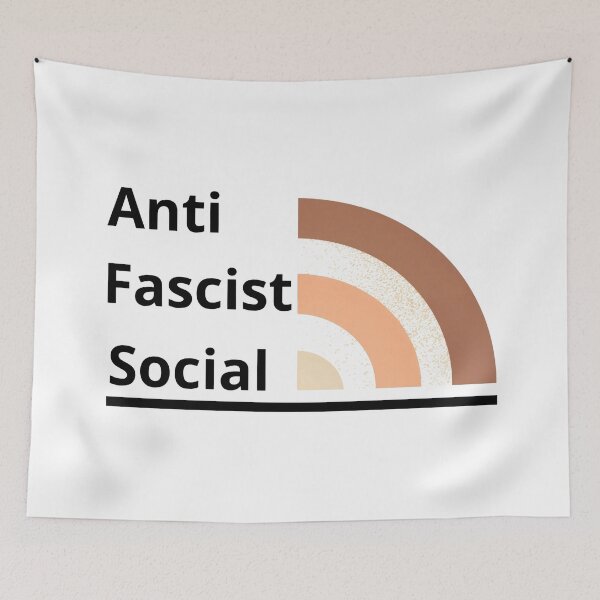 Item preview, Anti fascist social essential t-shirt  designed and sold by DarBYZimb.