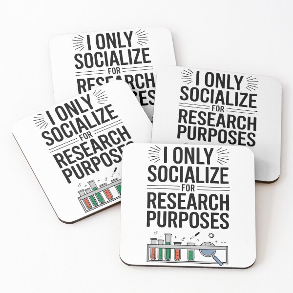 Item preview, I Only Socialize for Research Purposes – Witty Introvert designed and sold by pixelated_echoes.