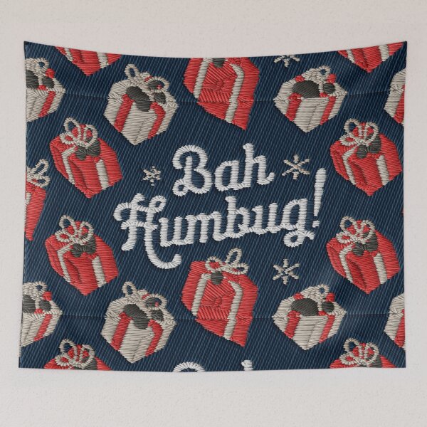 Item preview, Bah Humbug! Gift of Coal (Embroidery Photographic Print) designed and sold by TQDitty.