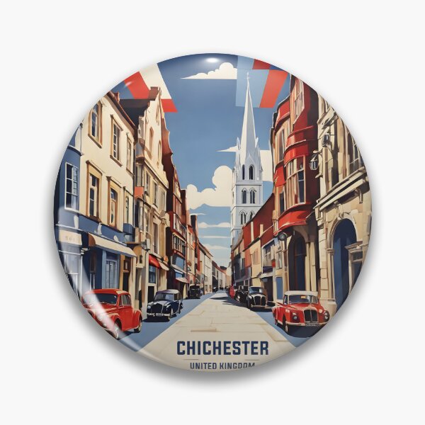 Item preview, Chichester United Kingdom Vintage Travel Tourism  designed and sold by TravelersGems.