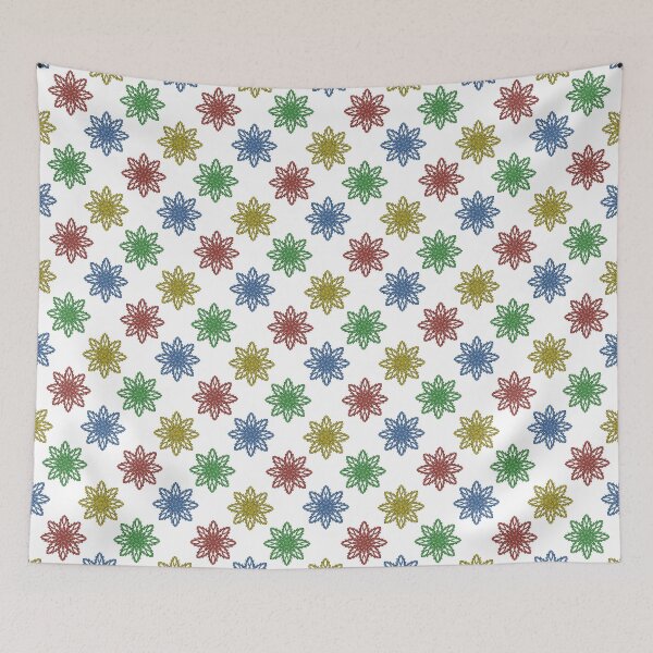 Item preview, Pattern of snowflakes "Inspiration" of different colors designed and sold by Cherevan.