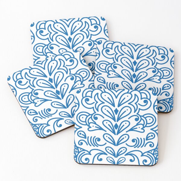 Item preview, Symmetrical Pattern blue colour designed and sold by ArtofSayankan.