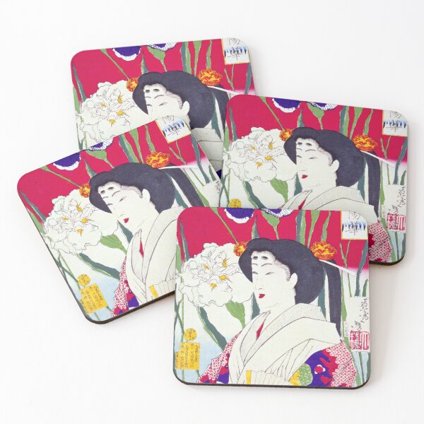 Item preview, Iris Elegance: Yoshitoshi's Floral Beauty (1878) designed and sold by Kina-design.