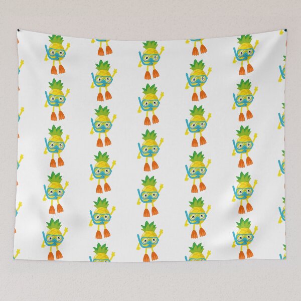 Item preview, Pineapple Scuba diving, divers swimming, Snorkeling Masks designed and sold by NoeySmiley55.