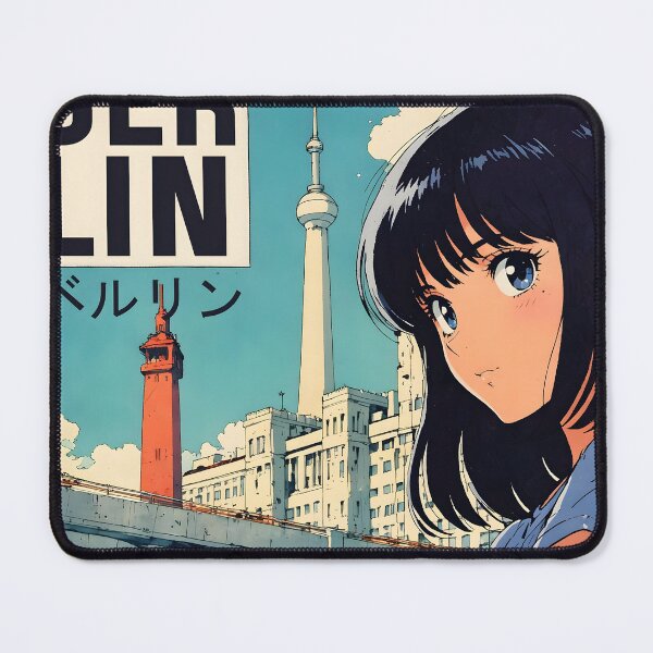 Item preview, Berlin Germany Retro Anime Girl 80s Vintage Travel designed and sold by Retro-Anime9.