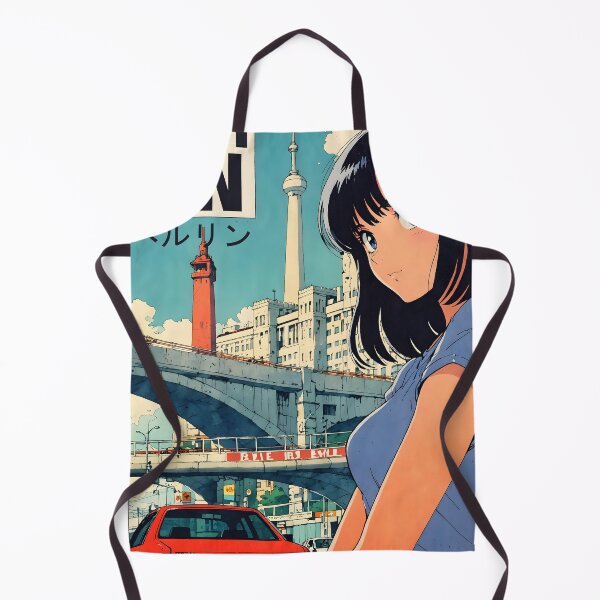 Item preview, Berlin Germany Retro Anime Girl 80s Vintage Travel designed and sold by Retro-Anime9.