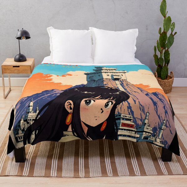 Item preview, Bishkek Kyrgyzstan Retro Anime Girl 80s Vintage Travel designed and sold by Retro-Anime9.