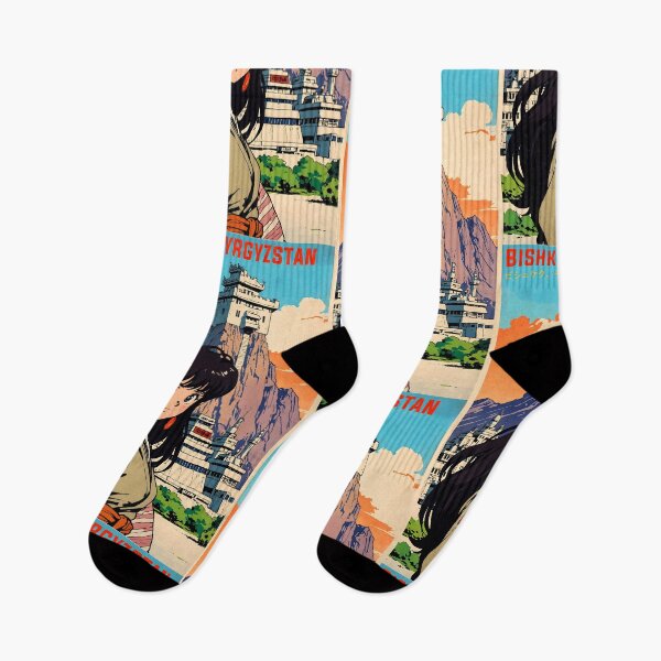 Item preview, Bishkek Kyrgyzstan Retro Anime Girl 80s Vintage Travel designed and sold by Retro-Anime9.