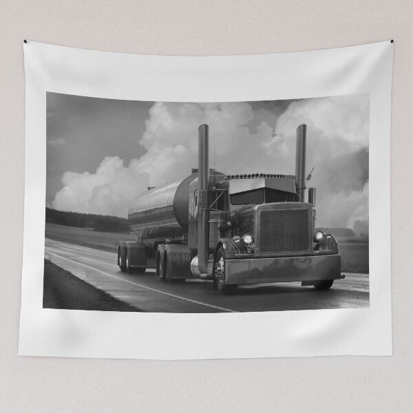 Item preview, Classic American Tanker Truck in Monochrome designed and sold by Taina Sohlman.