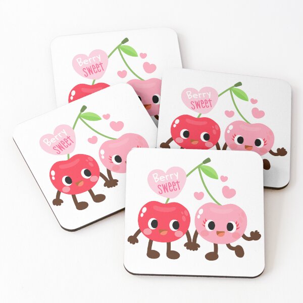 Item preview, Funny Cherry Couple Sweet Cartoon, Valentines day designed and sold by NoeySmiley55.