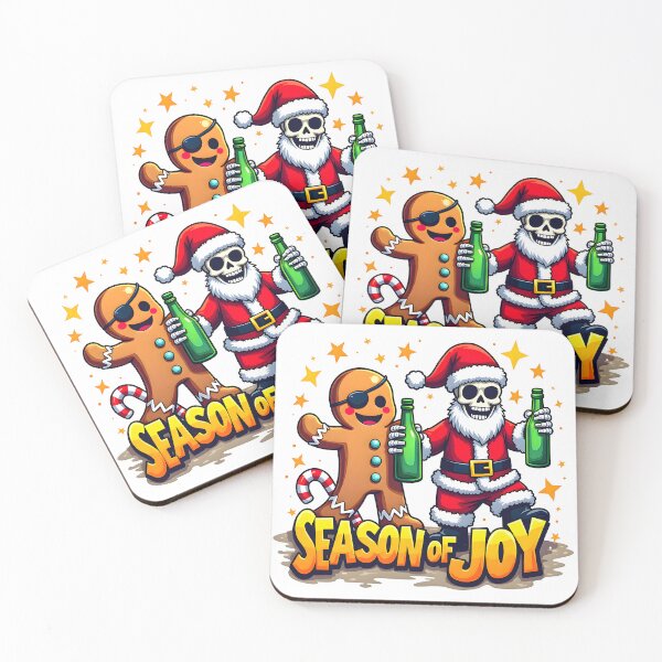 Item preview, Season of joy Jolly Christmas: Gingerbread Pirate & Skeleton Santa designed and sold by SpeakingPrint2.