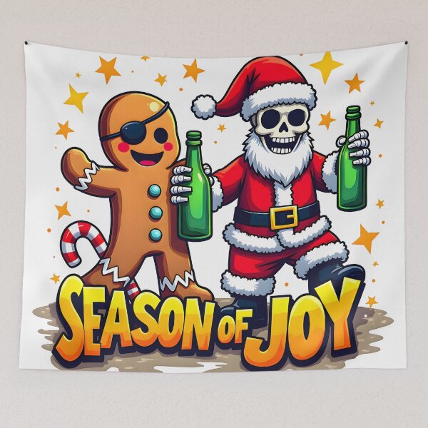 Item preview, Season of joy Jolly Christmas: Gingerbread Pirate & Skeleton Santa designed and sold by SpeakingPrint2.