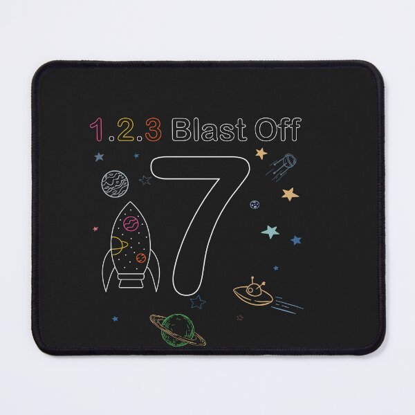 Item preview, 7th Birthday Space Blast Off Space Birthday Theme designed and sold by Tujzui.