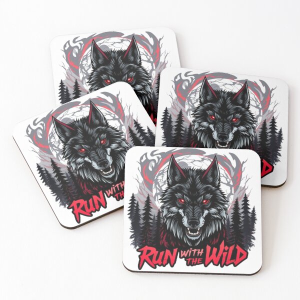 Item preview, Big Bad Wolf Run With the Wild – Fierce Wolf and Forest Moon Design designed and sold by emanuele6698.