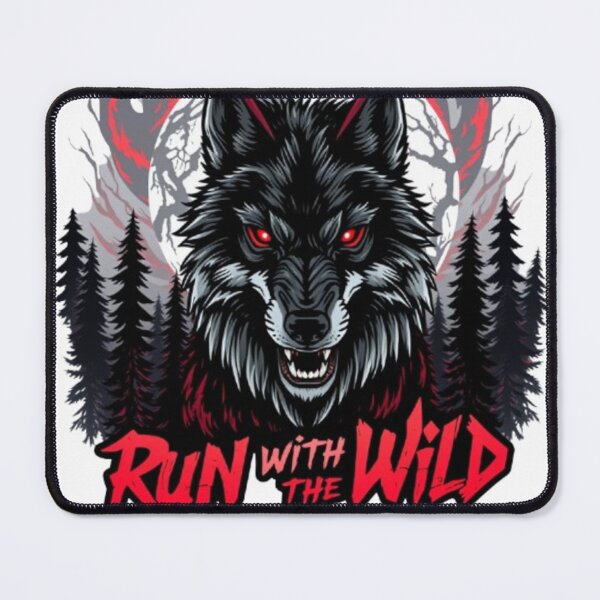 Item preview, Big Bad Wolf Run With the Wild – Fierce Wolf and Forest Moon Design designed and sold by emanuele6698.