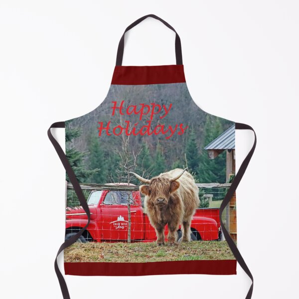 Item preview, Happy Holidays Highland Cow designed and sold by Deb Oppermann.