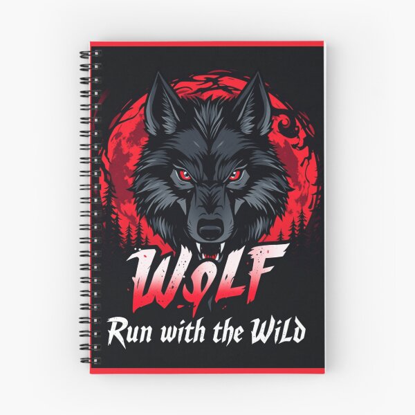 Item preview, Run With the Wild – Big Bad Wolf Bold Wolf and Red Moon Illustration designed and sold by emanuele6698.