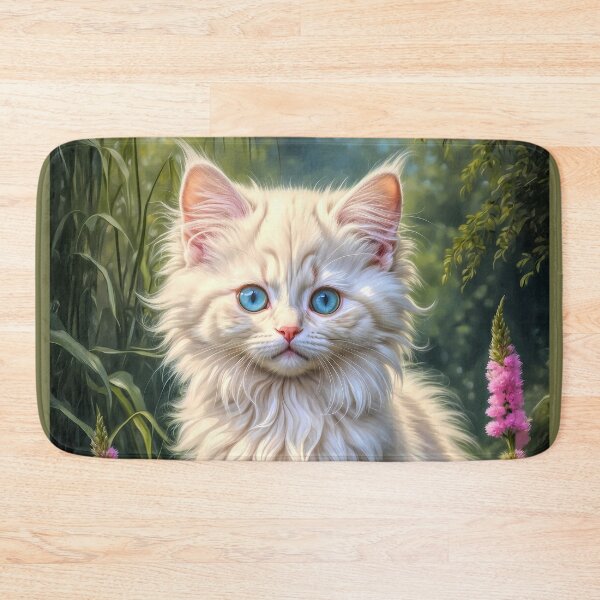 Item preview, Duchess Cream Angora Kitten Portrait Painting designed and sold by Heart and Soul Studio.