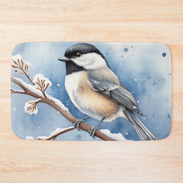 Item preview, Winter Chickadee Digital Watercolor Artwork designed and sold by WaterBirdArt.