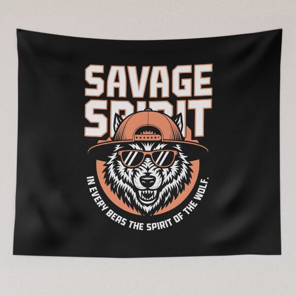 Item preview, Savage Spirit Cool Wolf Design designed and sold by GesparHouse.