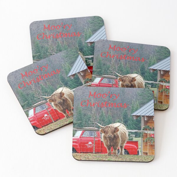 Item preview, Moo'ry Christmas Highland Cow designed and sold by Deb Oppermann.