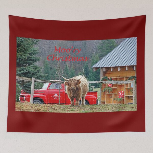 Item preview, Moo'ry Christmas Highland Cow designed and sold by Deb Oppermann.