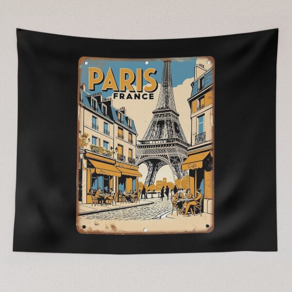 Item preview, A Vintage Travel Illustration of Paris - France designed and sold by GoodOldVintage.