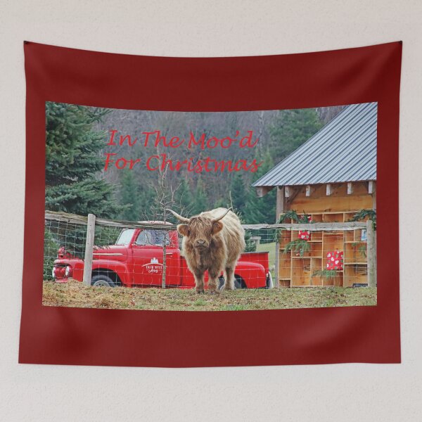 Item preview, In The Moo'd For Christmas Highland Cow designed and sold by Deb Oppermann.