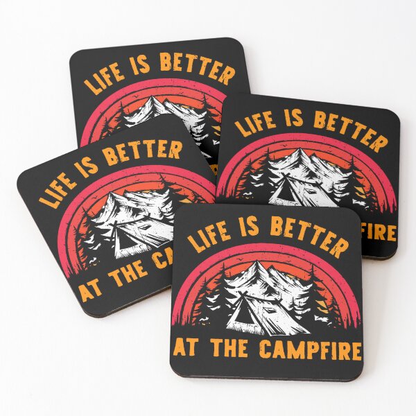 Item preview, Life is better at the campfire , camping tent t shirt vintage retro design designed and sold by spaceopy.
